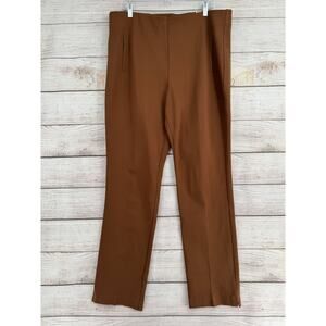 Chico's Juliet Ultimate Fit Straight Leg Pant Womens‎ 3/16/XL Brown Stretch NEW